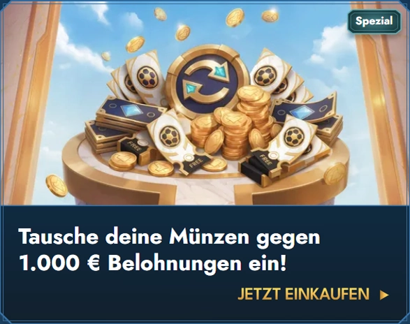 bonus-4 Münzen tauschen Belohnungen 1.000 Euro