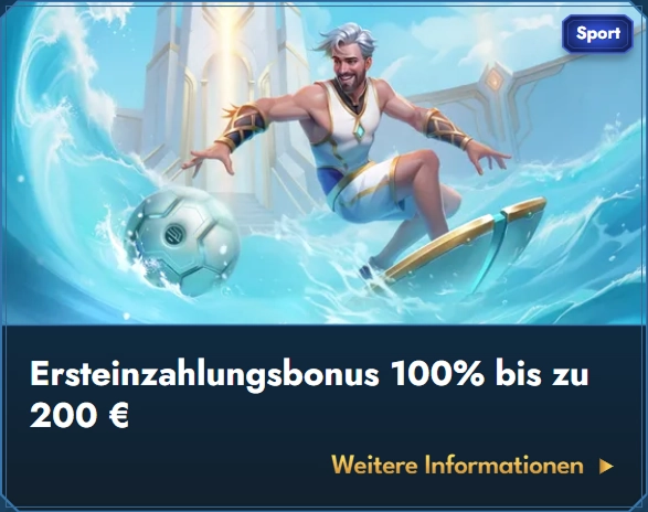 welcome-bonus-3 Ersteinzahlungsbonus Sport 100 Prozent 200 Euro